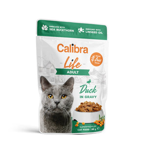 Calibra Cat Life Adult Duck Wet Food Pouch 28x85g